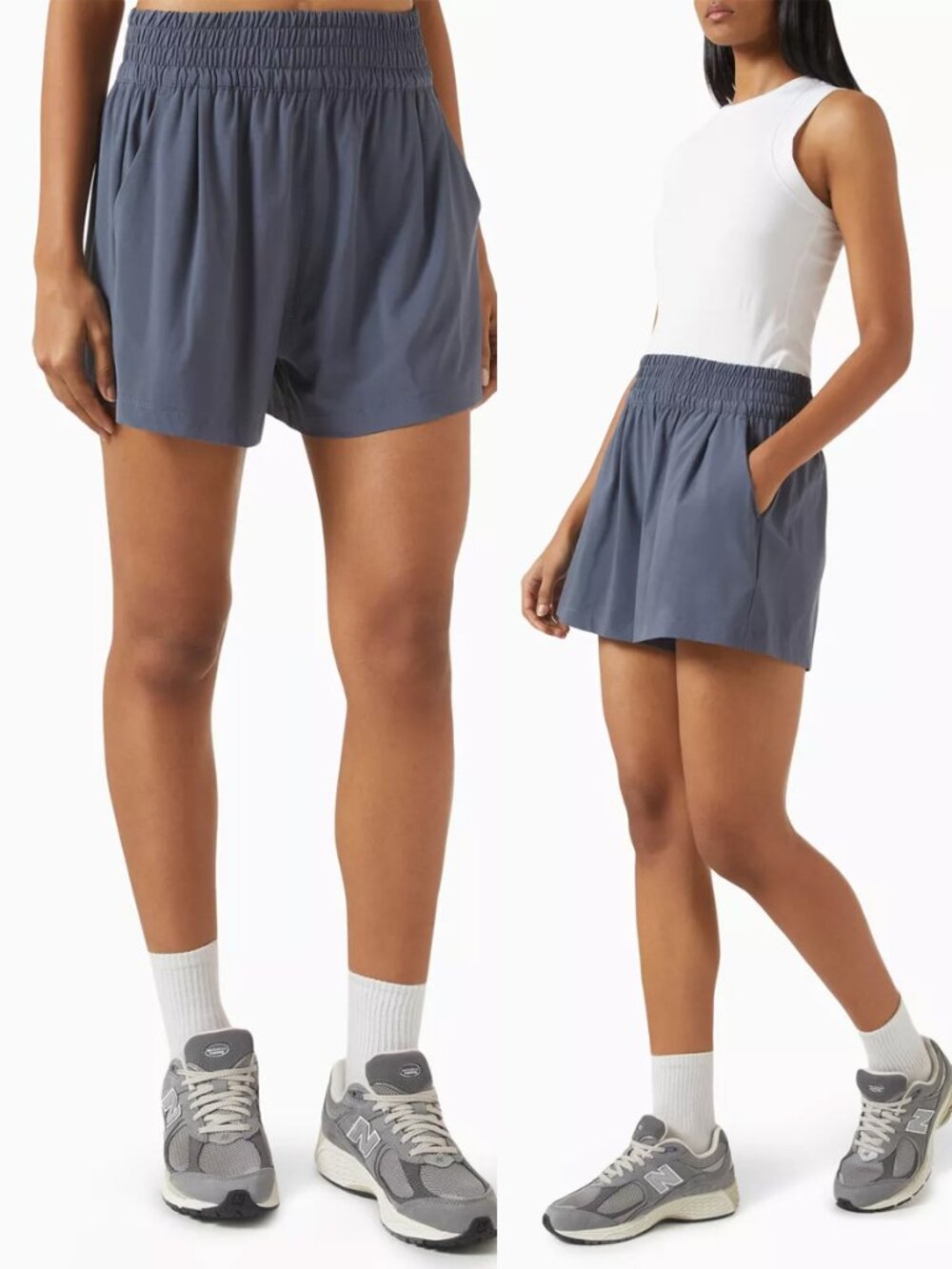 Vuori Villa Short in Azue Blue Gray Size XS $74 Athleisure Sporty Active Pockets
